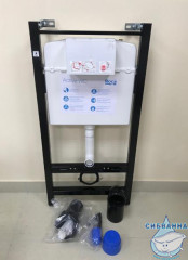 Комплект унитаза и инсталляции Roca Victoria Пэк c сиденьем Soft close, легкосъемное сиденье 893100000