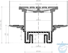 Дренажный трап для душа Pestan Confluo Standard 13000075 