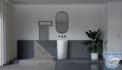 Раковина напольная 50 см ABBER Stein AS2504-H