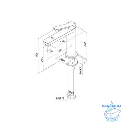 Смеситель для раковины Iddis Parker PARGM00i01 (без донного клапана) (графит)