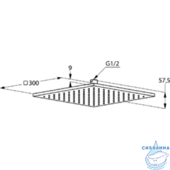 Верхний душ Kludi A-Qa 30 см 6443005-00 (хром)
