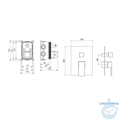 Встраиваемый смеситель для ванны Aquatek Либра AQ1647MB (черный матовый)