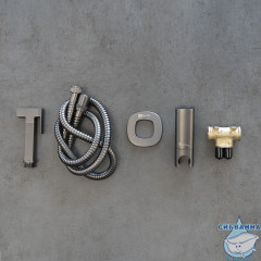 Встраиваемый смеситель с гигиеническим душем Lemark Solo LM7172GM (графит)