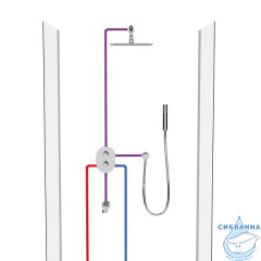 Встраиваемый смеситель для ванны Ravak Chrome CR 067.00, X070075