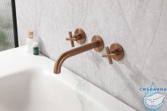 Смеситель ABBER Wasser Kreis AF81121MRG для раковины скрытого монтажа, розовое золото матовое