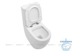 Унитаз напольный безободковый Aquanet Rimless Cetus 203342 с бачком и сиденьем Soft Close (микролифт)