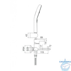 Смеситель для ванны Gappo G3203-8 (хром/белый)