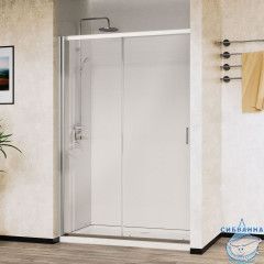 Дверь в нишу Vincea Сити 110 профиль хром, стекло прозрачное VDS-5CT110CL