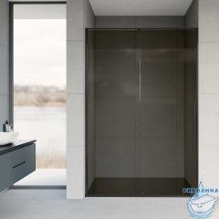 Дверь в нишу Vincea Arno 120 профиль черный, стекло тонированное VPS-1A120CGB