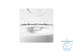 Унитаз подвесной безободковый Aquatek Оберон AQ1363W-00 с сиденьем Soft Close (микролифт)