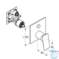 Встраиваемый смеситель для ванны Kludi Decus 547590575 (хром)
