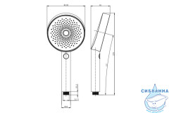 Ручной душ Allen Brau Priority 3 режима 298824 (хром)