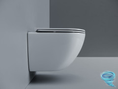 Унитаз подвесной безободковый Ceramicanova Alba CN11005T с сиденьем быстросъемным Soft Close (микролифт)
