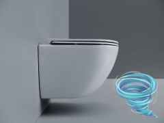 Унитаз подвесной безободковый Ceramicanova Alba CN11005T с сиденьем быстросъемным Soft Close (микролифт)