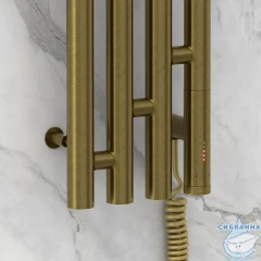 Полотенцесушитель электрический Сунержа Кантата 120 (с возможностью скрытого подключения слева) (бронза)