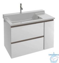 Тумба Jacob Delafon Soprano 96 белый с раковиной Soprano 100