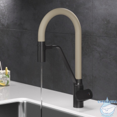 Смеситель для кухни AM.PM Like F8007826 (черный/бежевый)