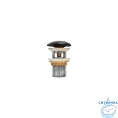 Выпуск для умывальника с переливом, Optima Home, черный матовый, IDDIS, OPHBM0Wi88