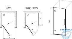 Дверь в нишу Ravak COSD1 90 см профиль хром, стекло прозрачное X0VV70A00Z1