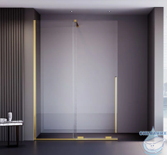 Walk-in Veconi Premium Trento 150 профиль золото брашированное, стекло прозрачное PTDW-50G-150-01-C4