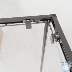 Душевое ограждение Veconi Evo 300 120x90 профиль графит, стекло прозрачное E3-GR-12090-01-C9 (без поддона)