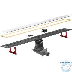 Дренажный трап для душа Pestan Confluo Premium Line White Glass Gold 300 13100119 решеткой