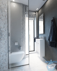 Тумба подвесная 1Marka Lira 40П с раковиной Lira  40 белый глянец L