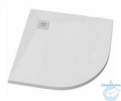 Поддон из литьевого мрамора Bas Эссентия 80x80 белый R