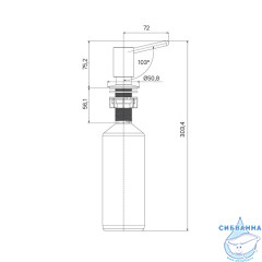 Дозатор, латунь, хром, Kitchen Line, IDDIS, SDISB00i59