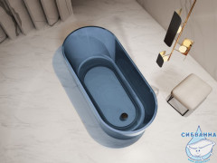 Ванна из полиэфирной смолы ABBER Kristall 170х80 AT9706Saphir синяя