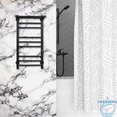 Полотенцесушитель электрический Indigo Line Trinity П8 с полкой (с таймером) 30х70 черный муар (с возможностью скрытого подключения, подключение R/L)