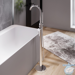 Смеситель для ванны напольный Damixa Scandinavian Pure 365000000 (хром)