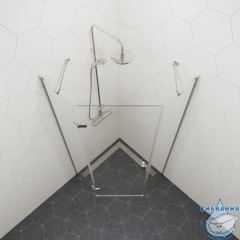 Душевое ограждение Тритон Сигма 100x100 профиль хром, стекло прозрачное Щ0000056815 (с поддоном)