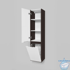 Шкаф пенал Am.Pm Bliss 34 L венге/белый глянец