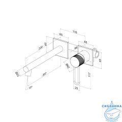 Встраиваемый смеситель для умывальника, золото матовое, Duna, IDDIS, DUNMG00i65