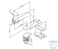 Смеситель для раковины AM.PM Like F8008000 (с донным клапаном) (хром)