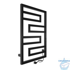 Полотенцесушитель электрический Indigo Flavio (с таймером) 50х80 черный муар (с возможностью скрытого подключения, подключение R)