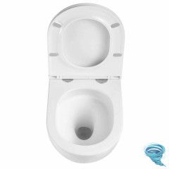 Унитаз подвесной безободковый Calypso CS46UQ-OKS с сиденьем Soft Close (микролифт)