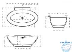 Акриловая ванна Abber 172х103  AB9237