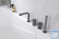 Смеситель для для ванны на борт Abber Emotion AF8813NG (никель)