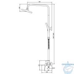 Душевая система Azario Conda 250 1 режим AZ-K2411 (хром)
