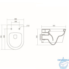 Унитаз подвесной безободковый Aquatek Оберон AQ1363W-00 с сиденьем Soft Close (микролифт)
