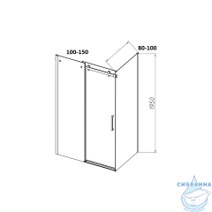 Душевое ограждение Vincea Комо-н 140x80 профиль хром, стекло прозрачное VSR-4CN8014CL