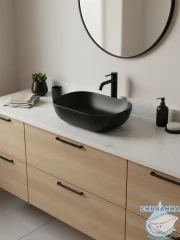  Раковина на столешницу 46 см Ceramicanova Element CN6009MB (черный матовый)