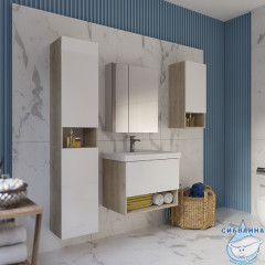 Шкаф Dreja Perfecto 35 см 99.0815 белый глянец/дуб эврика