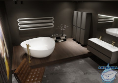 Ванна из искусственного мрамора Riho Ovideo 160x160