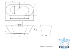 Ванна из искусственного мрамора Riho Barcelona 170x70