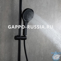 Душевая система Gappo G2495-76 260 1 режим (черный матовый)