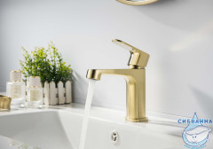 Смеситель для раковины Aquatek Оберон AQ1210BG (золото шлифованное)