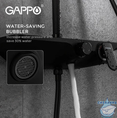 Душевая система Gappo G2495-5 250 1 режим (черный матовый)